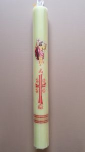Uskrsna svijeća 10x90 dekor 1